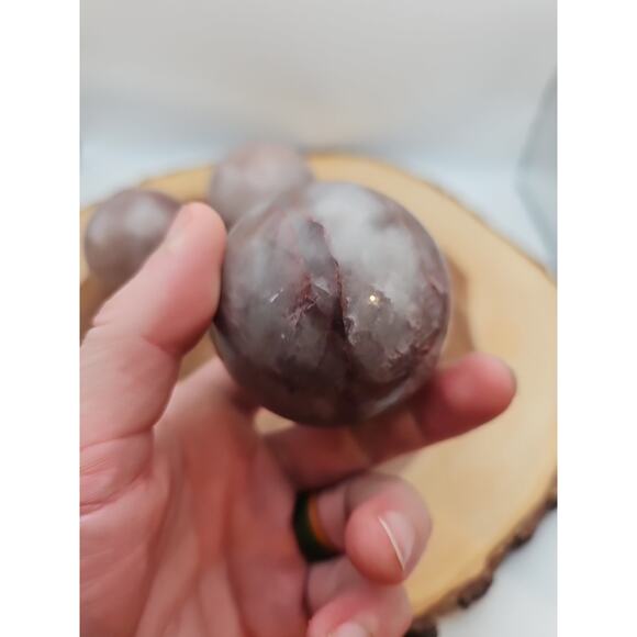 Fire Quartz Crystal Sphere 55-60mm W/stand 1 Each - Picture 9 of 13